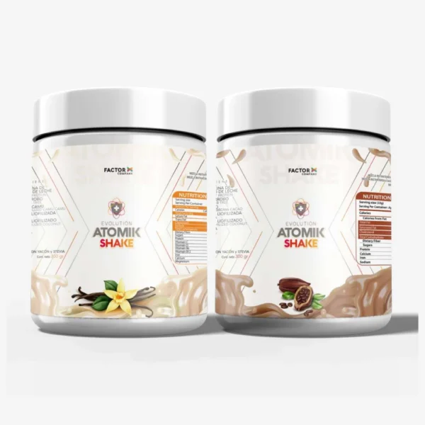 Atomik Shake Factor X Company – Pote 250 g (batido nutricional) Atomik Shake Factor X Company pote 250 g batido nutricional vitaminas c y b magnesio calcio