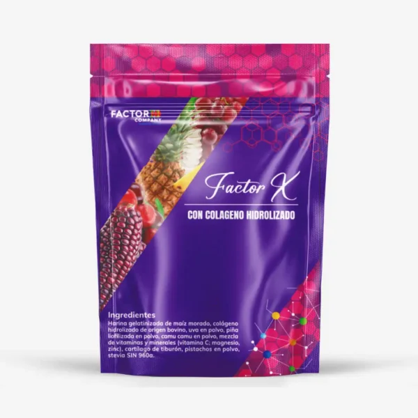 Colágeno Maíz Morado Factor X Company – Doypack 15 sachets x 10 g Colágeno Maíz Morado Factor X Company doypack 15 sachets 10 g colágeno hidrolizado