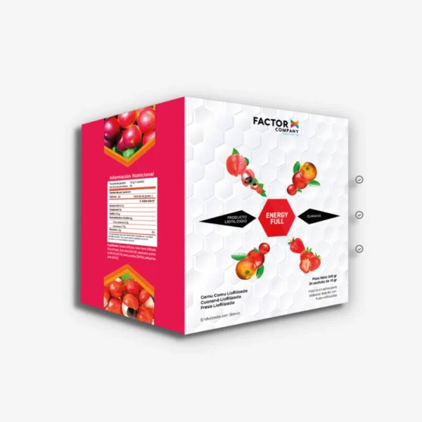 Energy Full Factor X Company – Caja 24 sobres x 8 g Energy Full Factor X Company caja 24 sobres 8 g bebida energizante en polvo