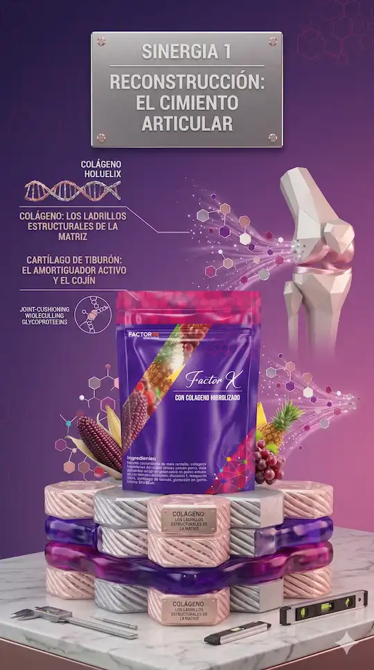 Estructura del colágeno hidrolizado con cartílago de tiburón a nivel celular
